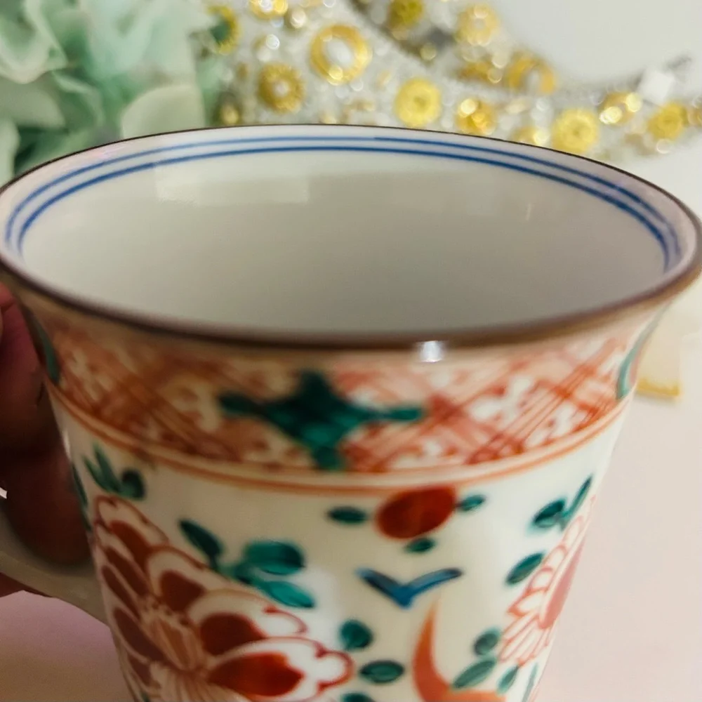 Hand painted Japanese porcelain cup